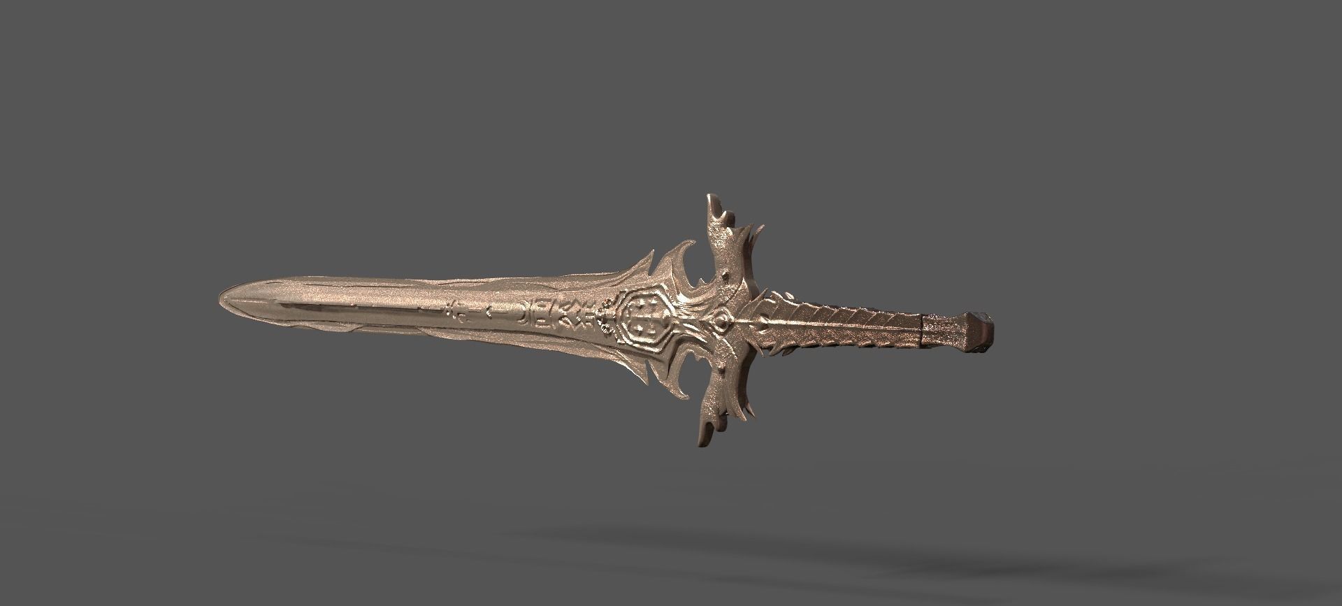 High Fantasy Dragon Slayer Sword 3D model_2