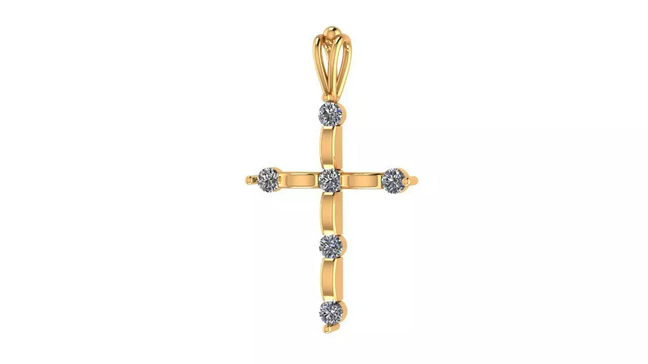 Cross Pendant 3D print model_0