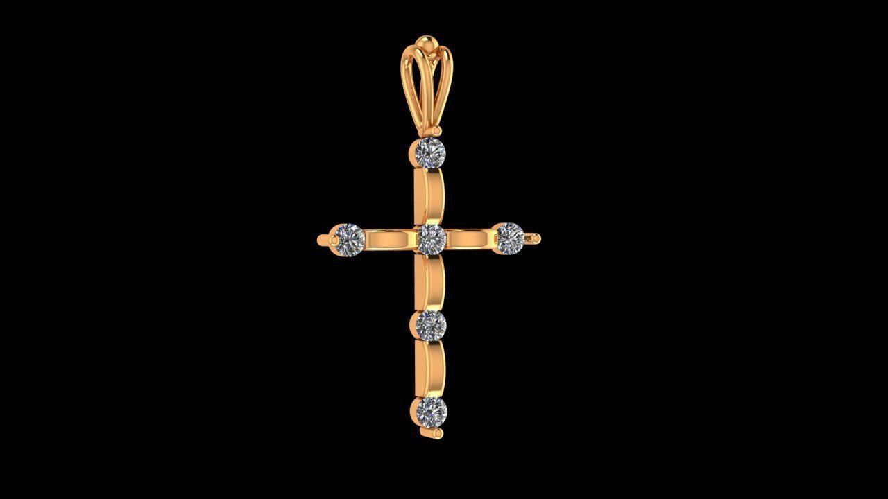 Cross Pendant 3D print model_10