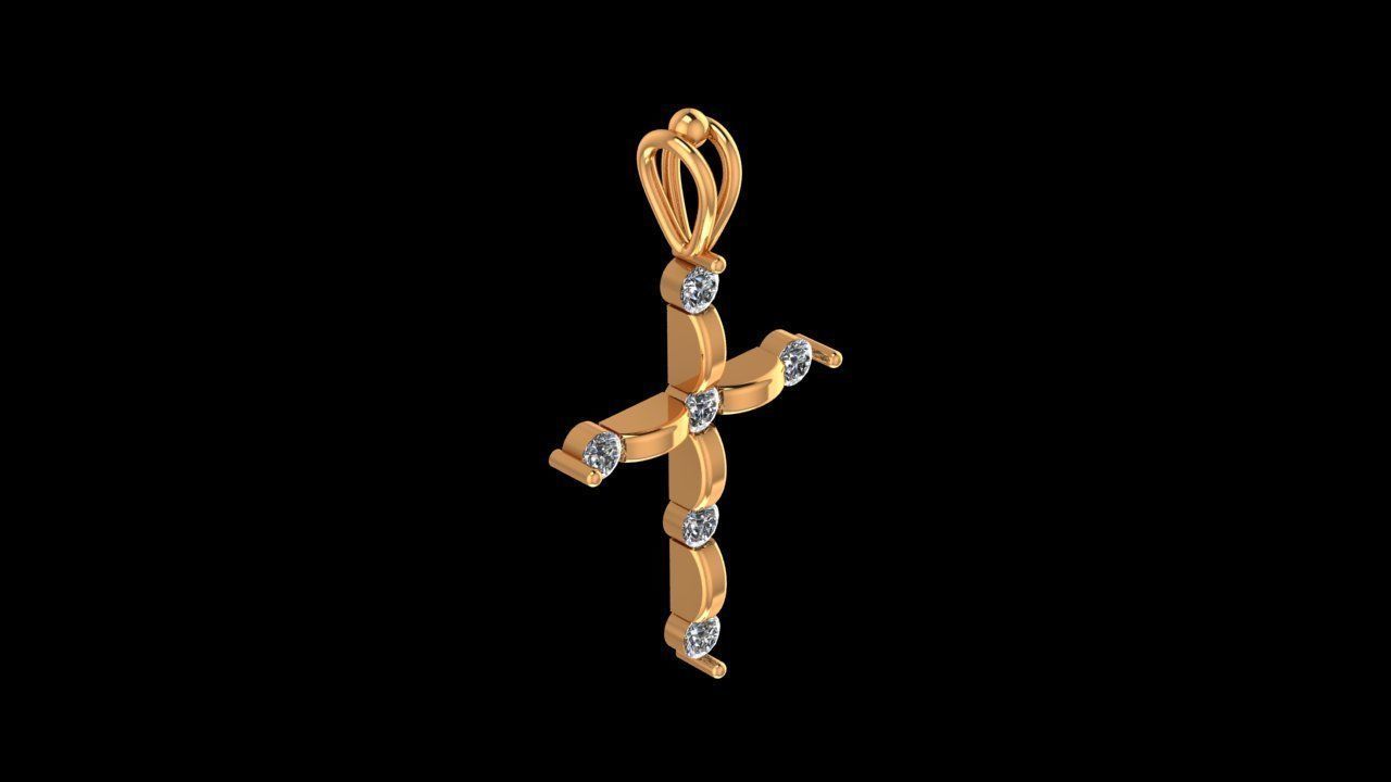 Cross Pendant 3D print model_11
