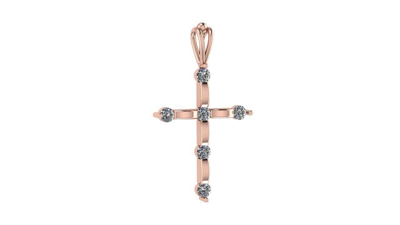 Cross Pendant 3D print model_1