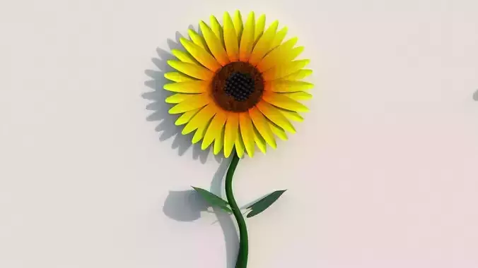 Sunflower 3d model flower