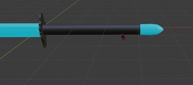 katana sword Low-poly 3D model
