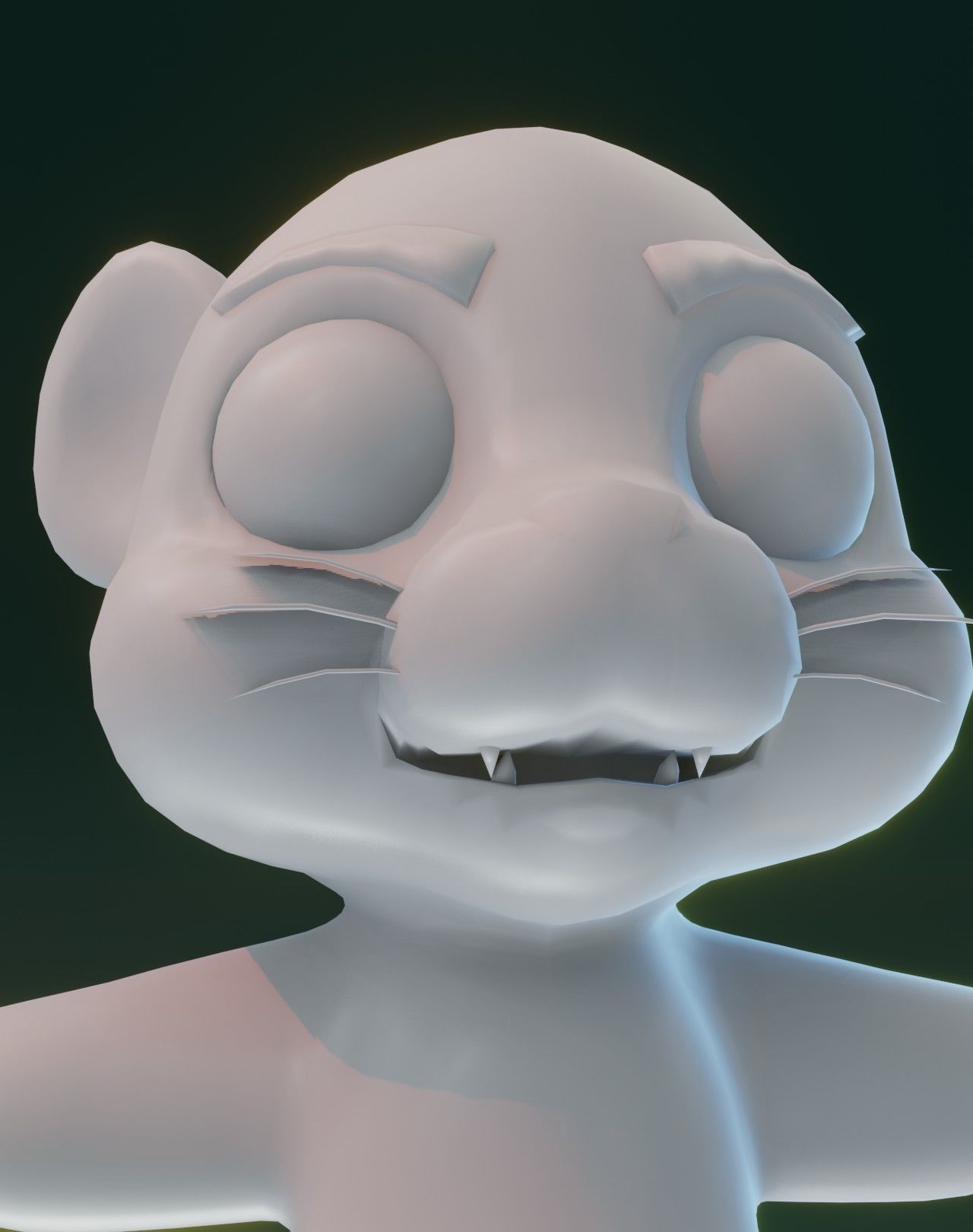 Cartoon Tiger Rigged Base Mesh 3D Model Low-poly 3D model_11