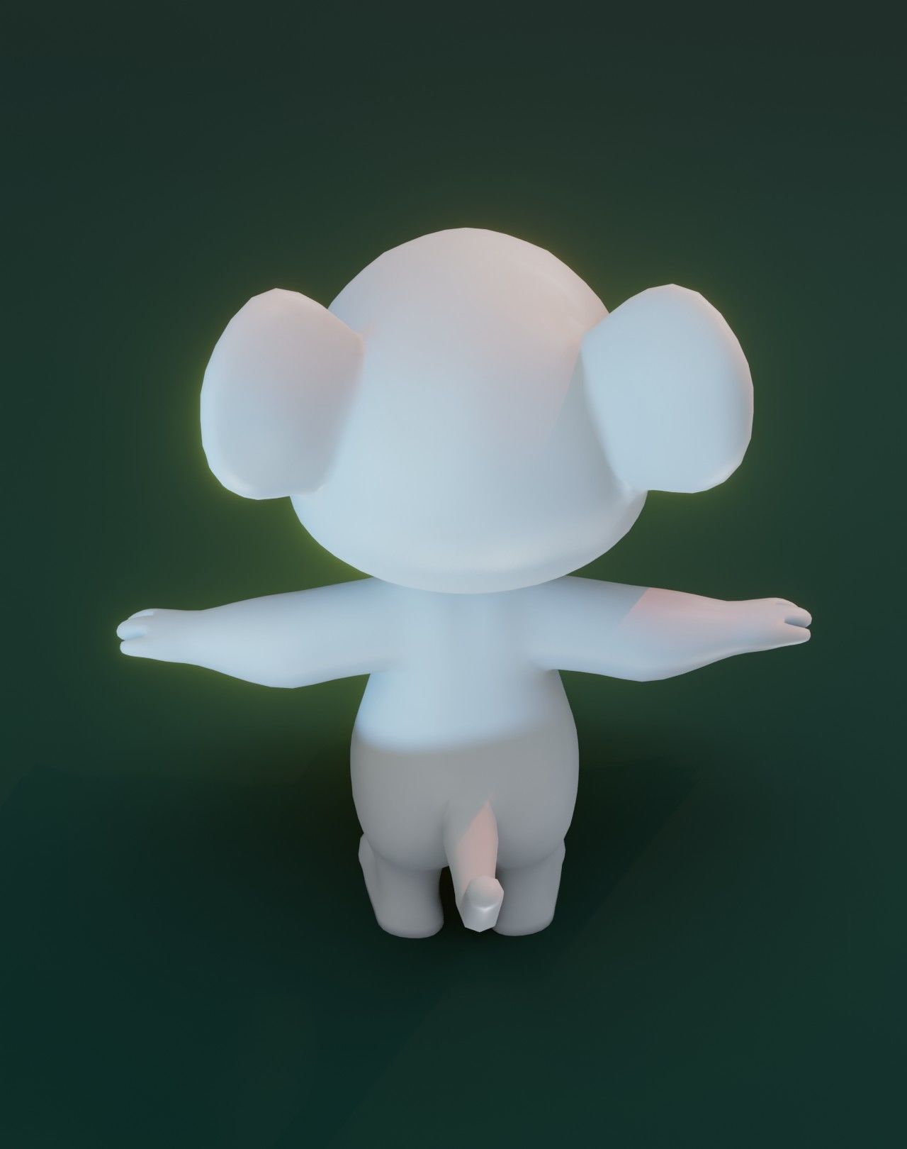 Cartoon Tiger Rigged Base Mesh 3D Model Low-poly 3D model_5