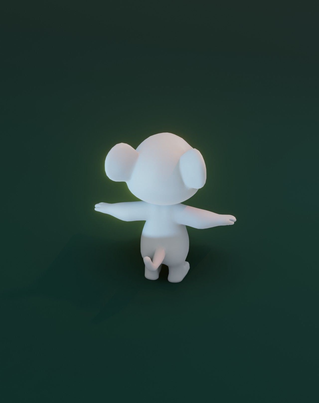 Cartoon Tiger Rigged Base Mesh 3D Model Low-poly 3D model_6