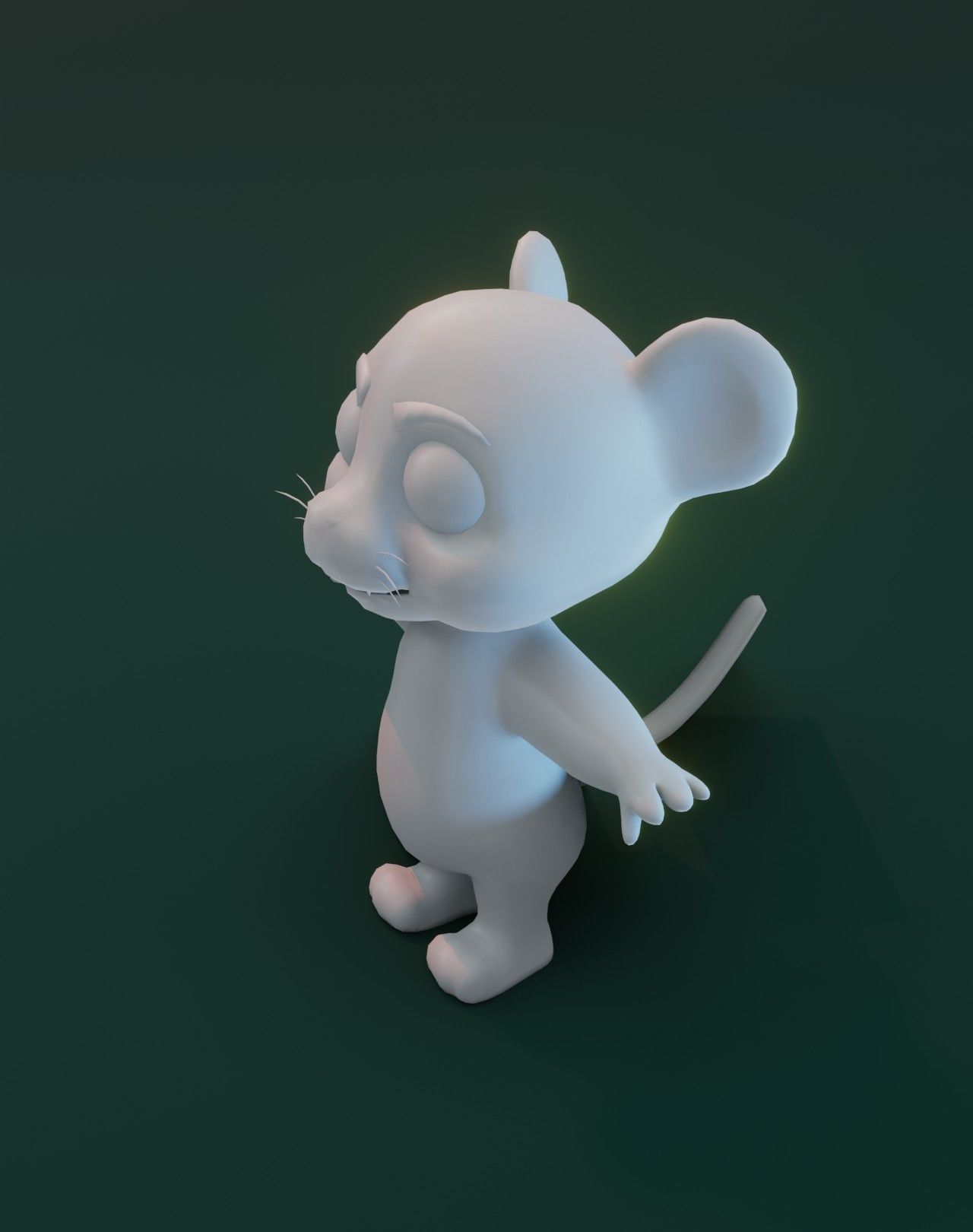 Cartoon Tiger Rigged Base Mesh 3D Model Low-poly 3D model_15