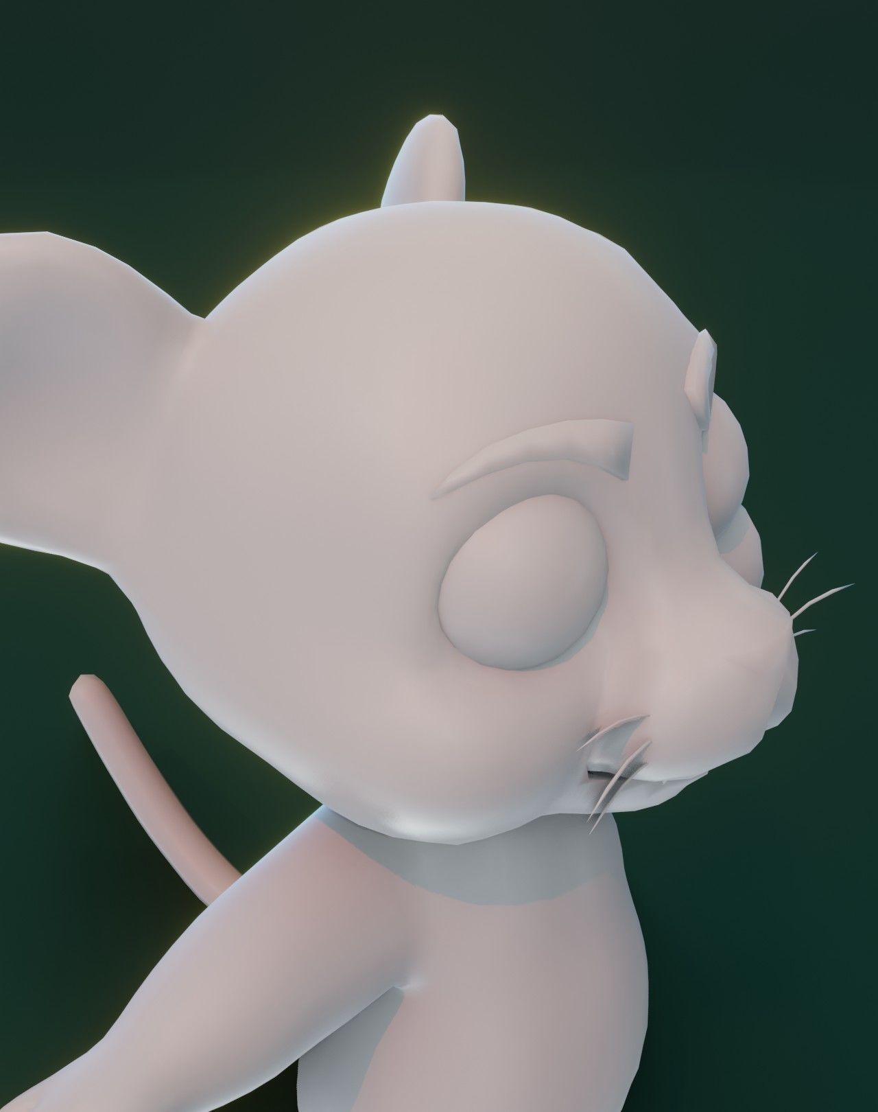 Cartoon Tiger Rigged Base Mesh 3D Model Low-poly 3D model_12