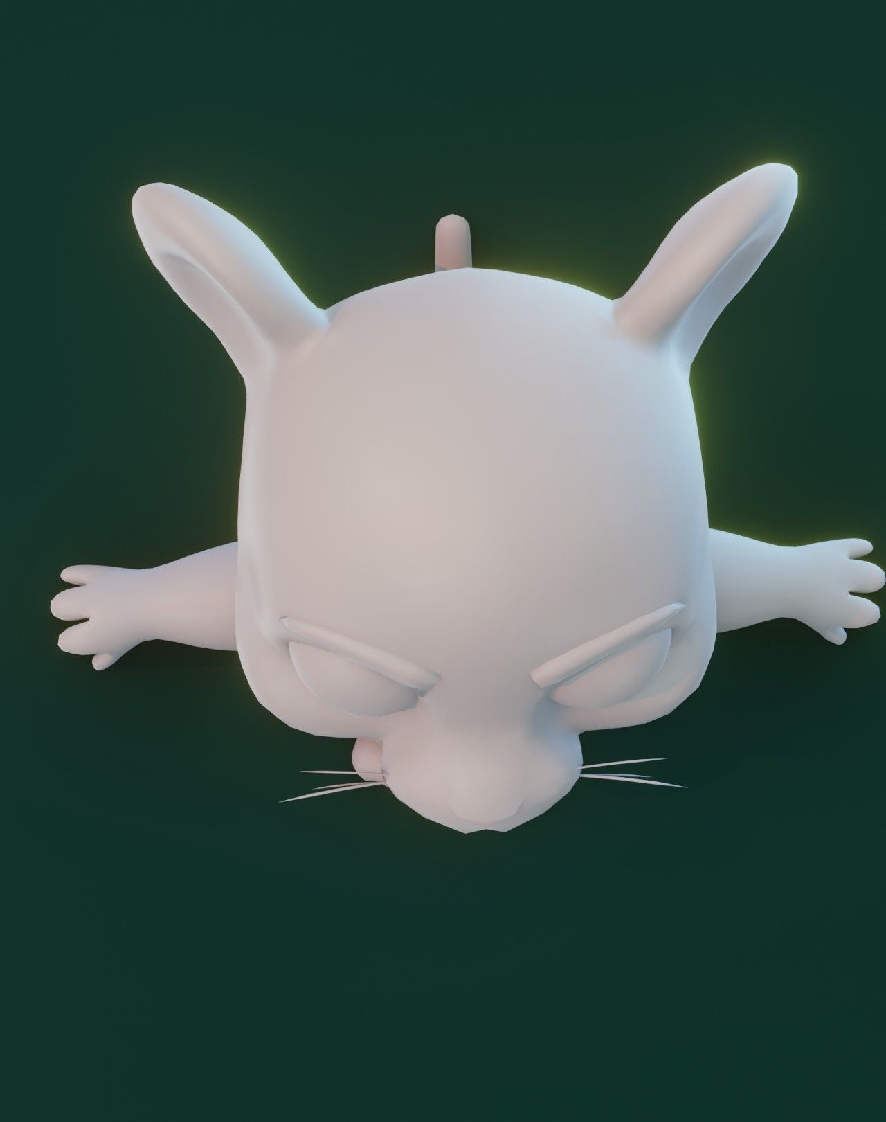 Cartoon Tiger Rigged Base Mesh 3D Model Low-poly 3D model_10