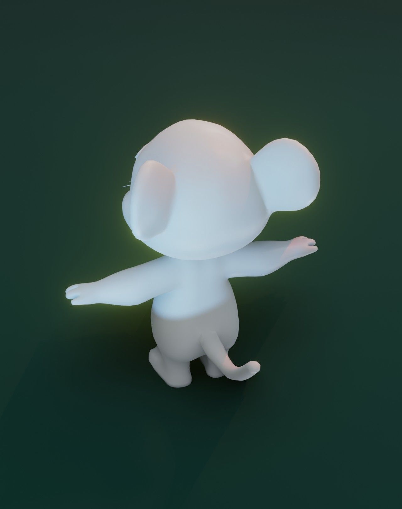 Cartoon Tiger Rigged Base Mesh 3D Model Low-poly 3D model_16