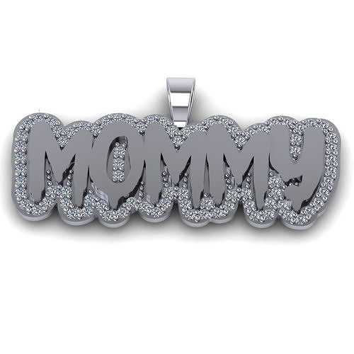 Mommy Diamond Pendant 3D print model