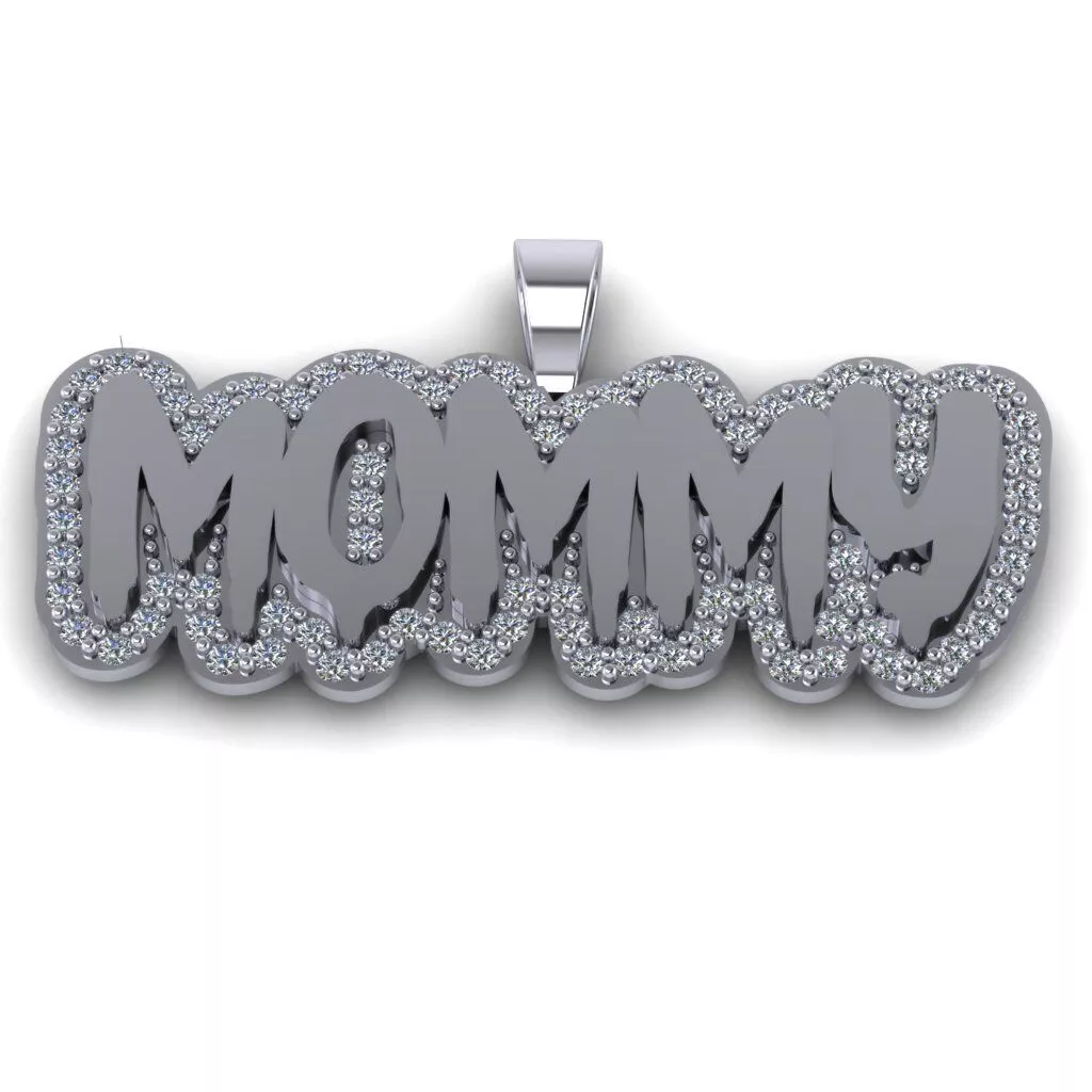 Mommy Diamond Pendant 3D print model