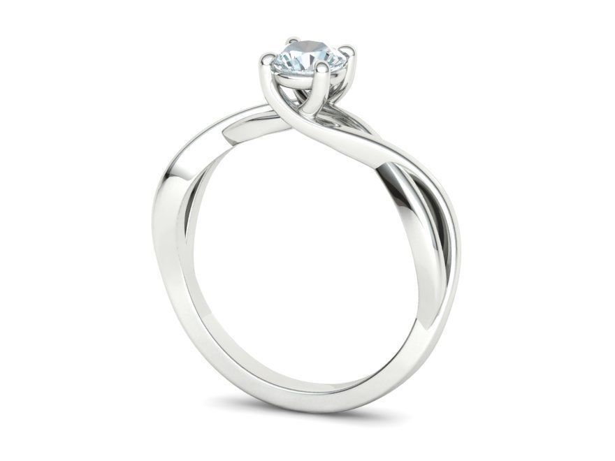 Solitaire Engagement Ring Half Carat Stone 3dmodel 3D print model_32