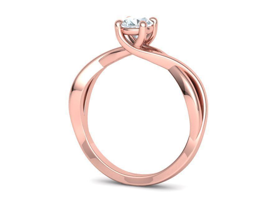 Solitaire Engagement Ring Half Carat Stone 3dmodel 3D print model_25