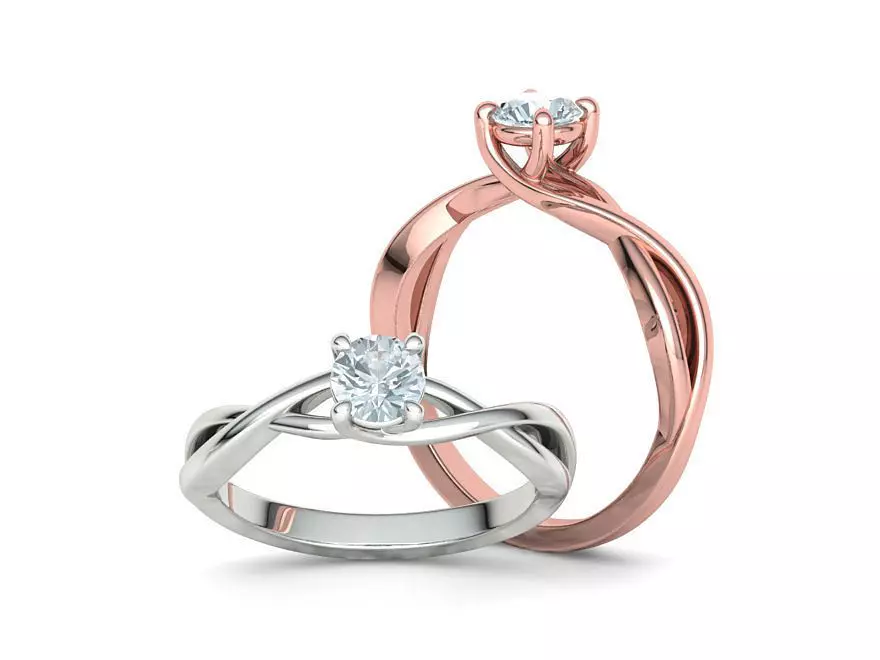 Solitaire Engagement Ring Half Carat Stone 3dmodel 3D print model_0