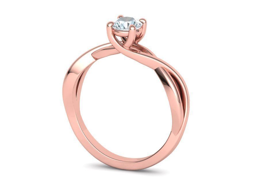 Solitaire Engagement Ring Half Carat Stone 3dmodel 3D print model_31