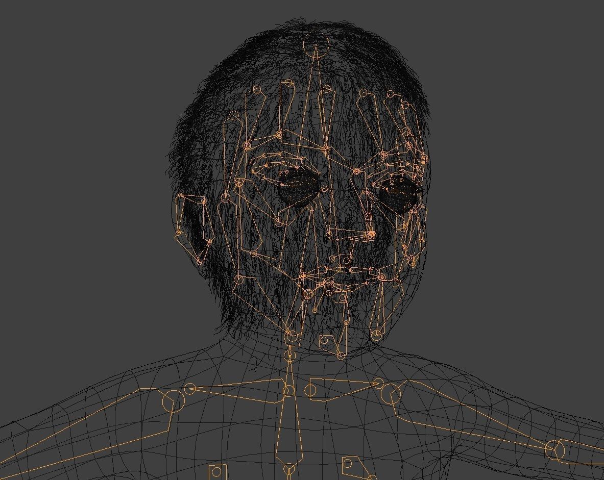 Child Rigged Low-poly 3D model_6