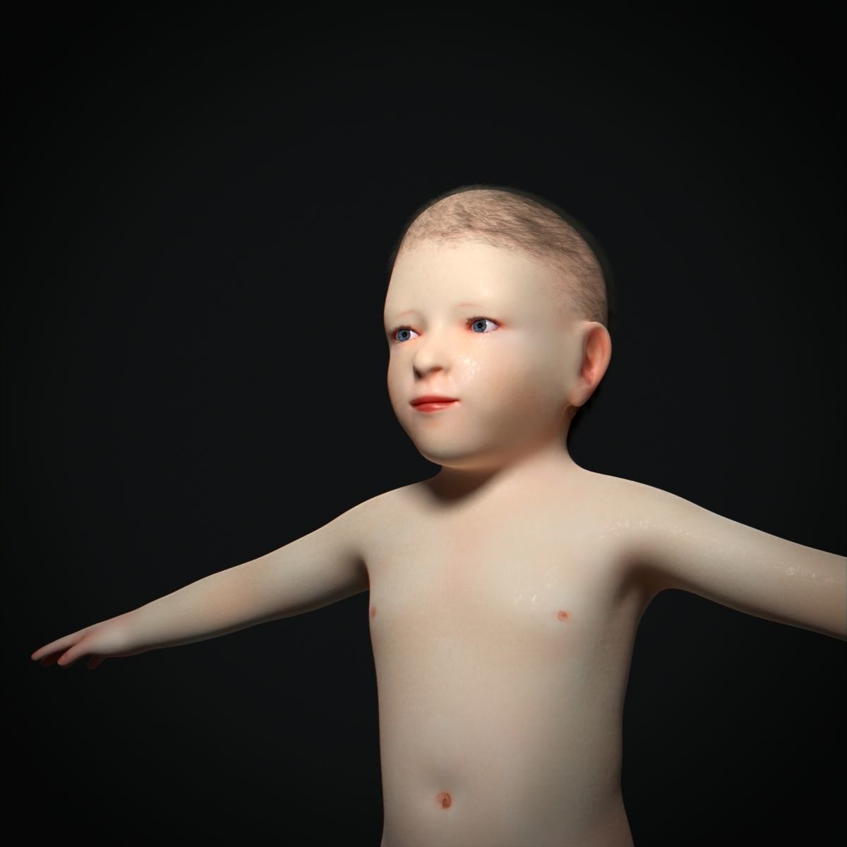 Child Rigged Low-poly 3D model_2