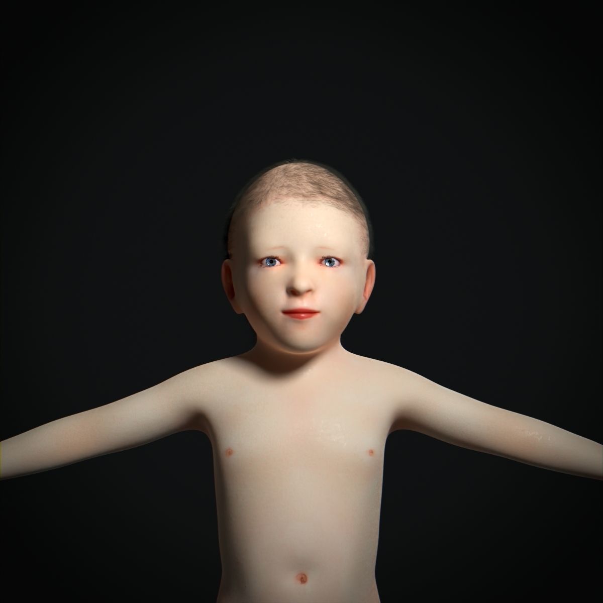 Child Rigged Low-poly 3D model_3