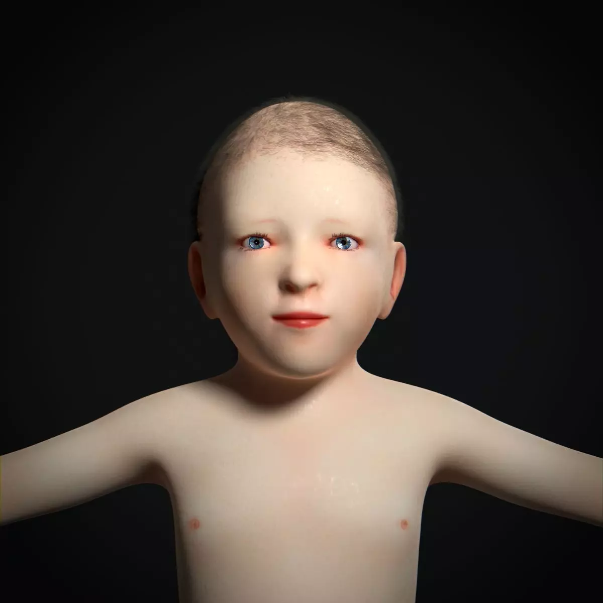 Child Rigged Low-poly 3D model_0