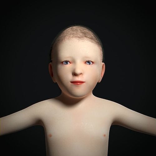 Child Rigged Low-poly 3D model