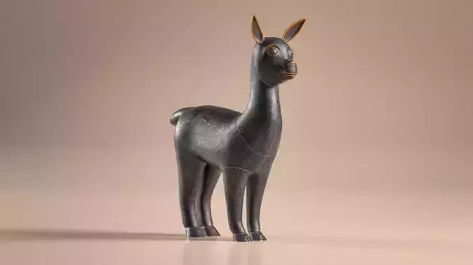 Llama Statue - Subdidivion-Ready