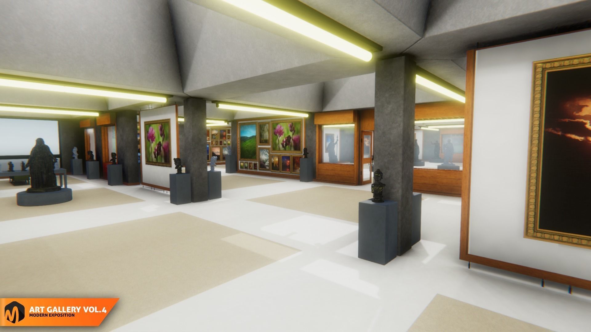 Art gallery Vol4 - modern exposition 3D model_1