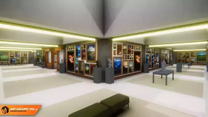 Art gallery Vol4 - modern exposition 3D model