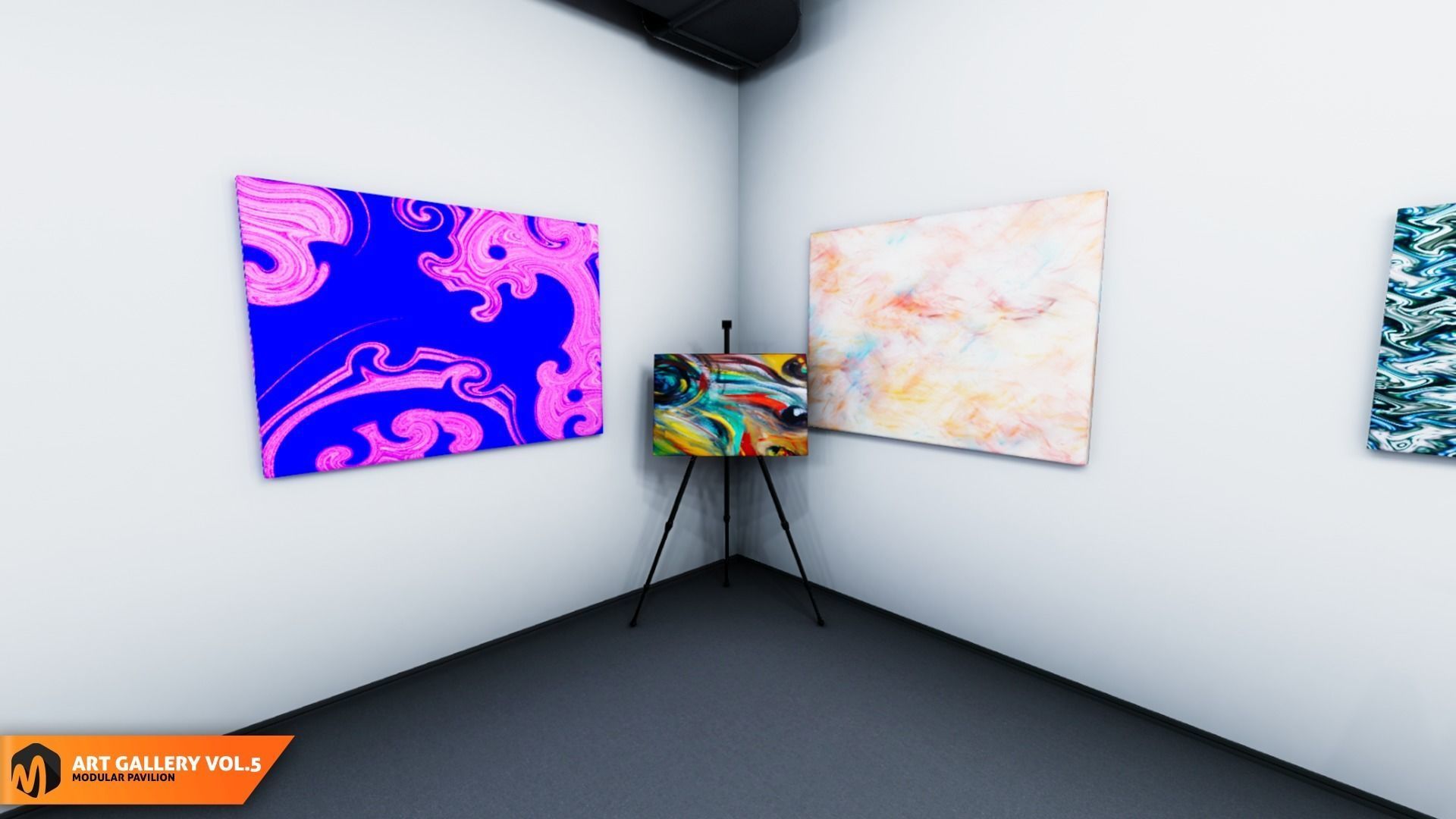 Art gallery Vol5 - modular pavilion 3D model_8