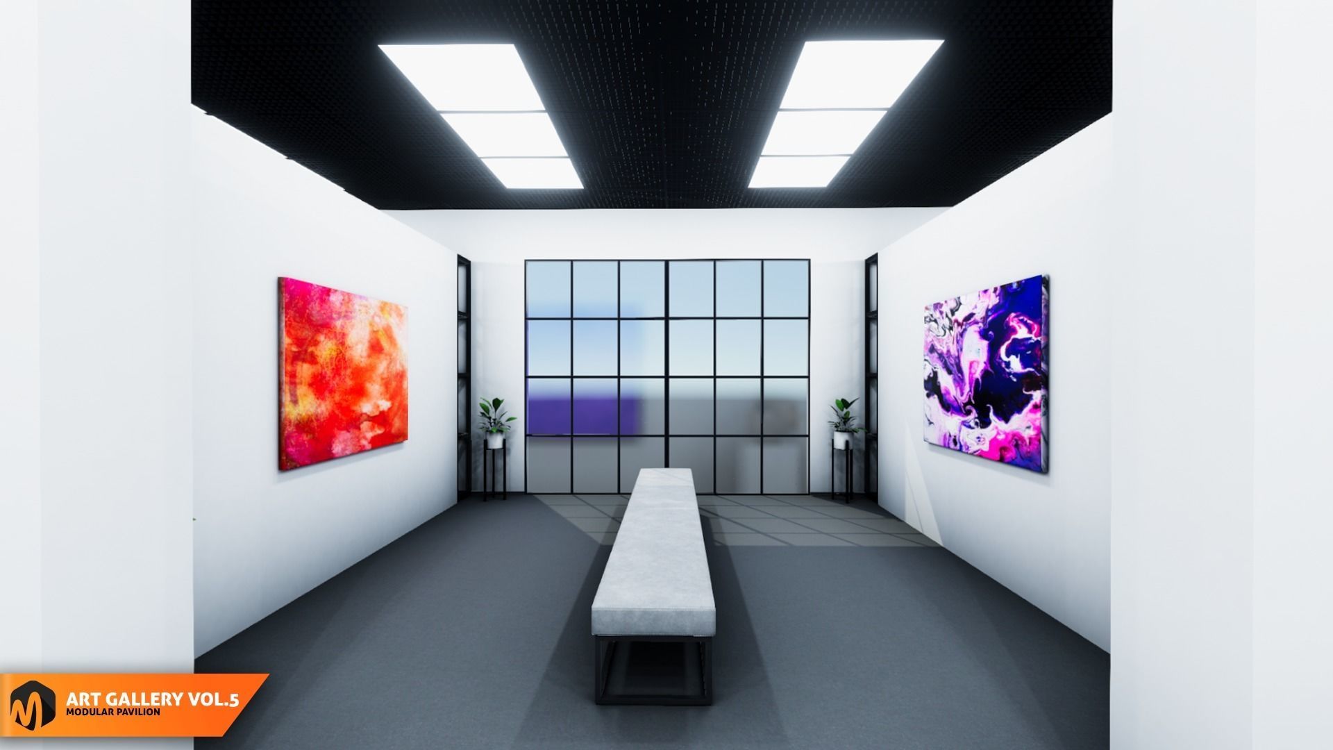 Art gallery Vol5 - modular pavilion 3D model_20