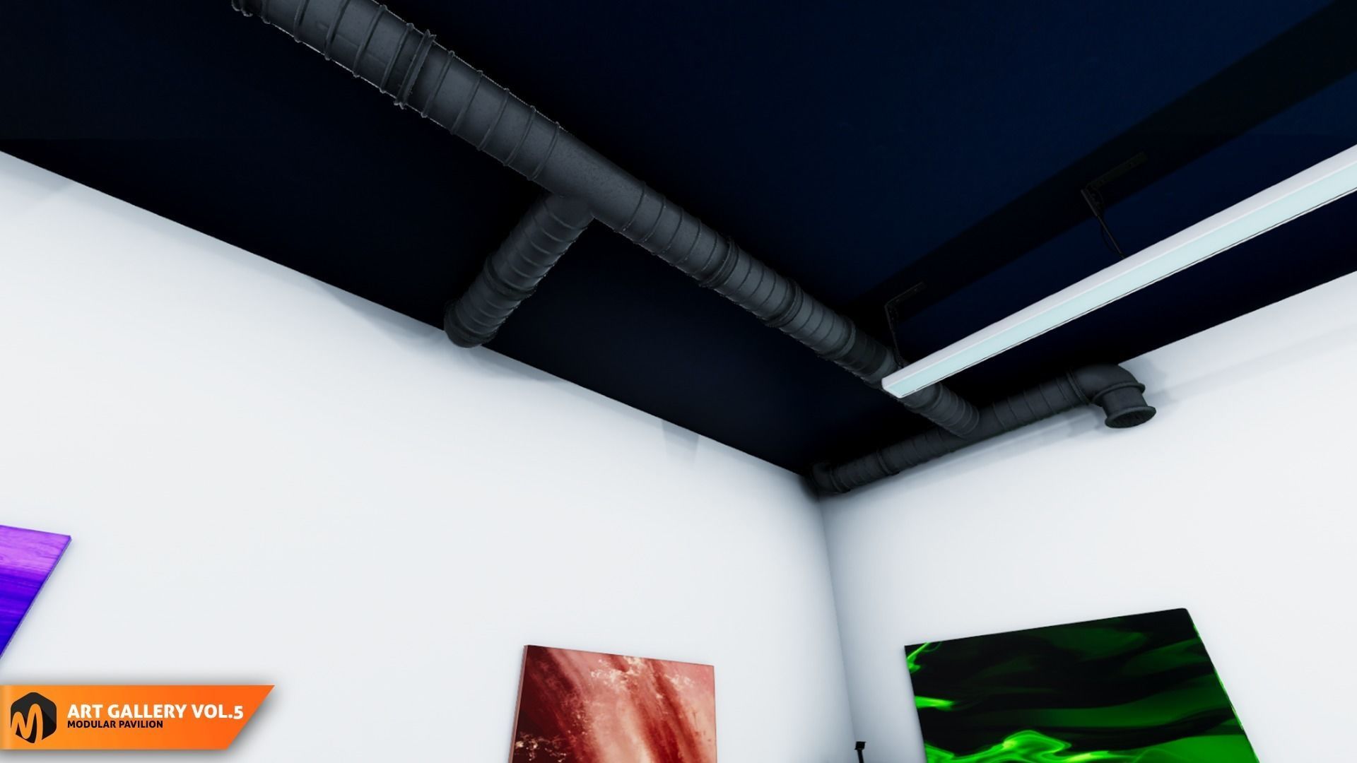 Art gallery Vol5 - modular pavilion 3D model_10