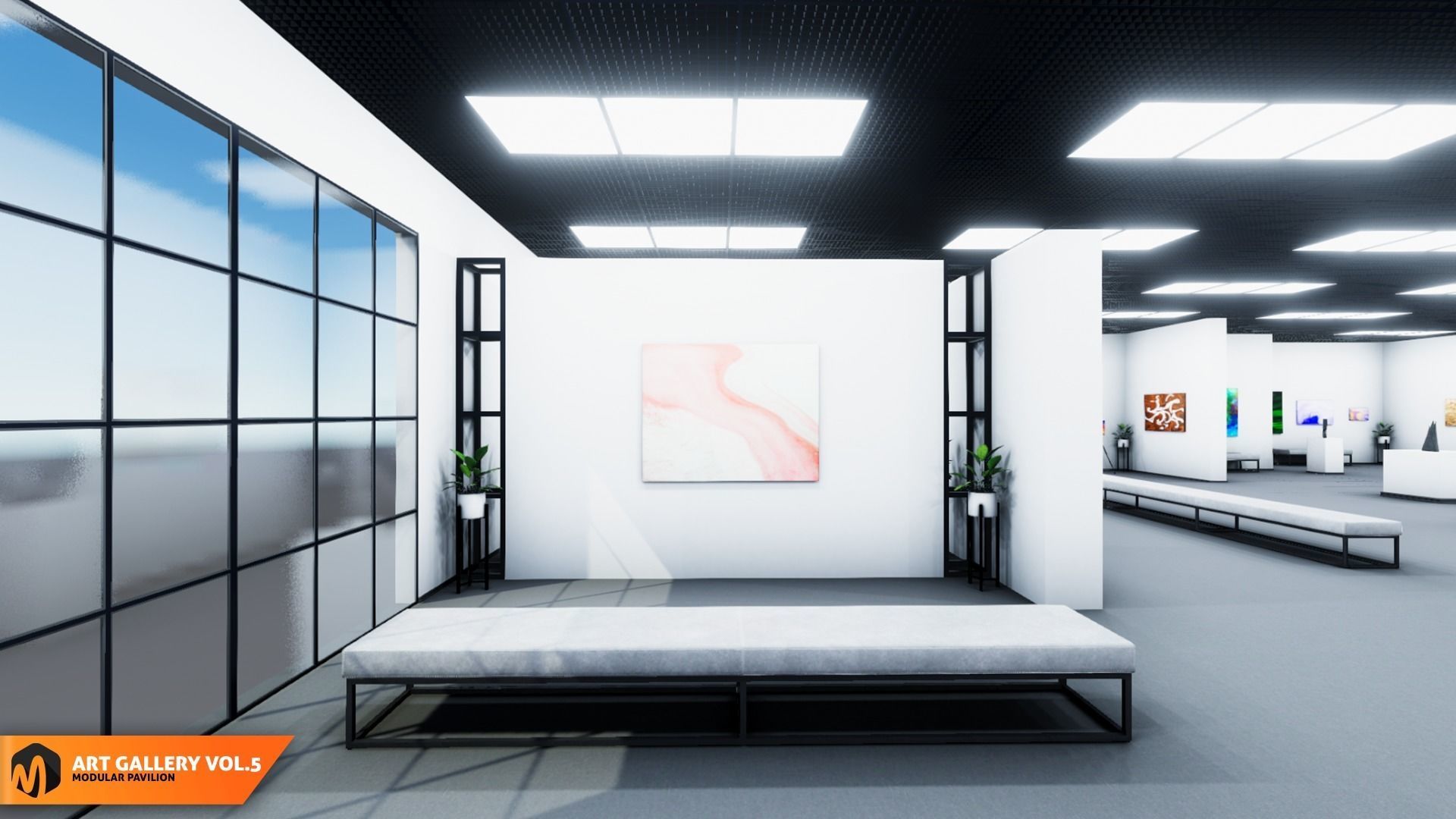 Art gallery Vol5 - modular pavilion 3D model_19