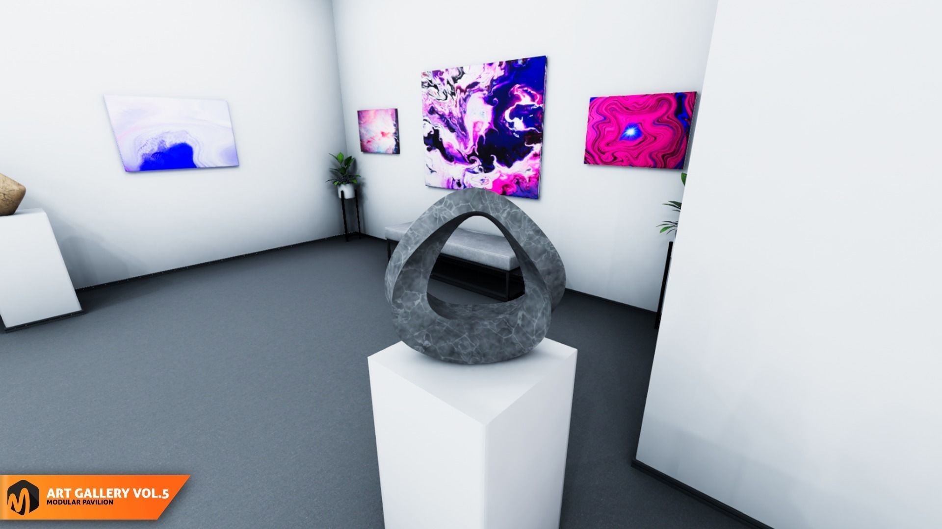 Art gallery Vol5 - modular pavilion 3D model_16