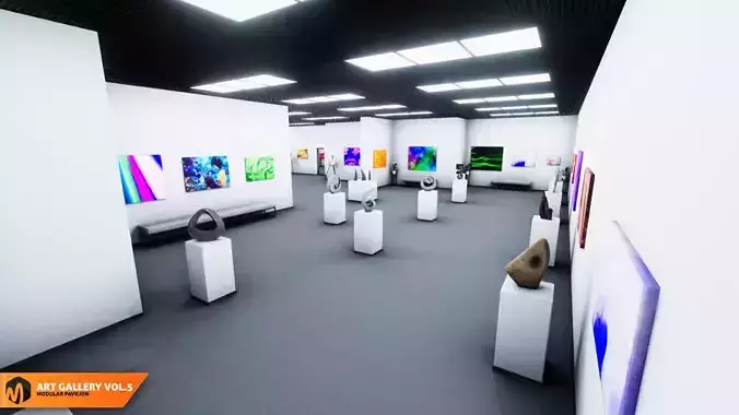 Art gallery Vol5 - modular pavilion 3D model