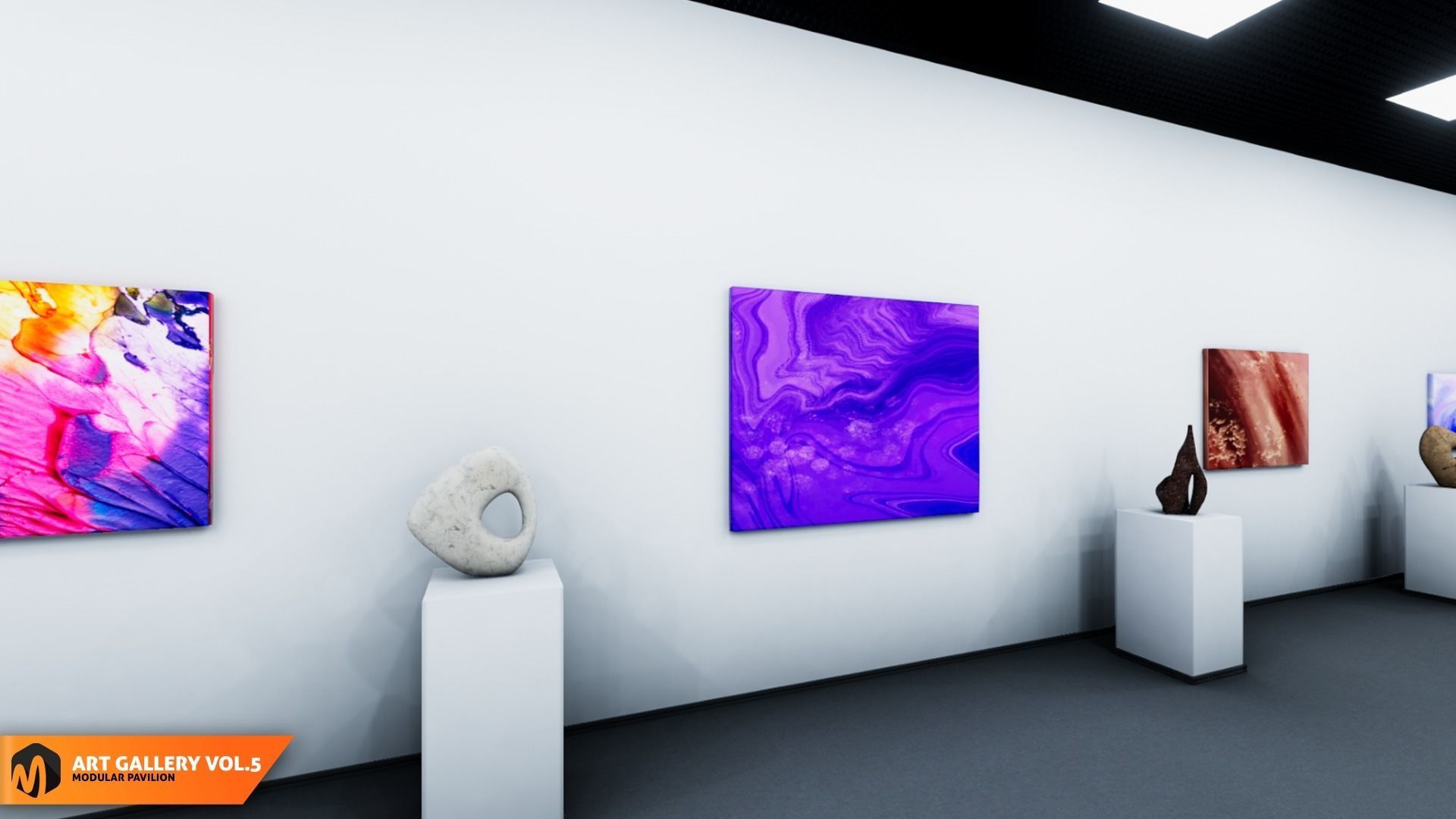 Art gallery Vol5 - modular pavilion 3D model_21