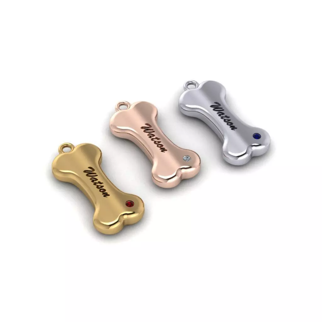 Dog Bone Pendant 3D print model_0