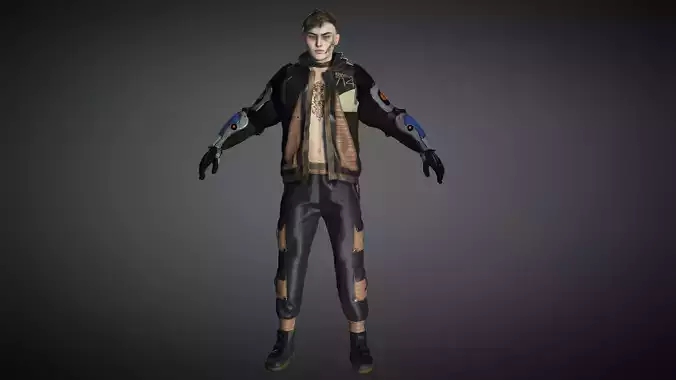 AAA Cyber Punk Male Character 01