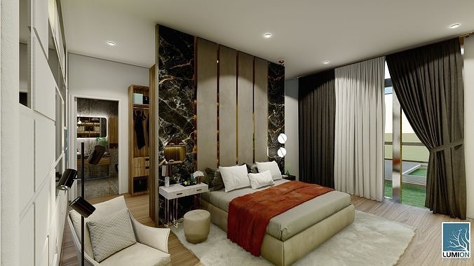 BEST MODERN MASTER BEDROOM LUXURY BEDROOM DESIGN INTERIOR  Low-poly 3D model