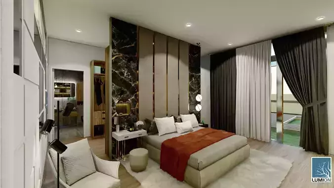 BEST MODERN MASTER BEDROOM LUXURY BEDROOM DESIGN INTERIOR  Low-poly 3D model