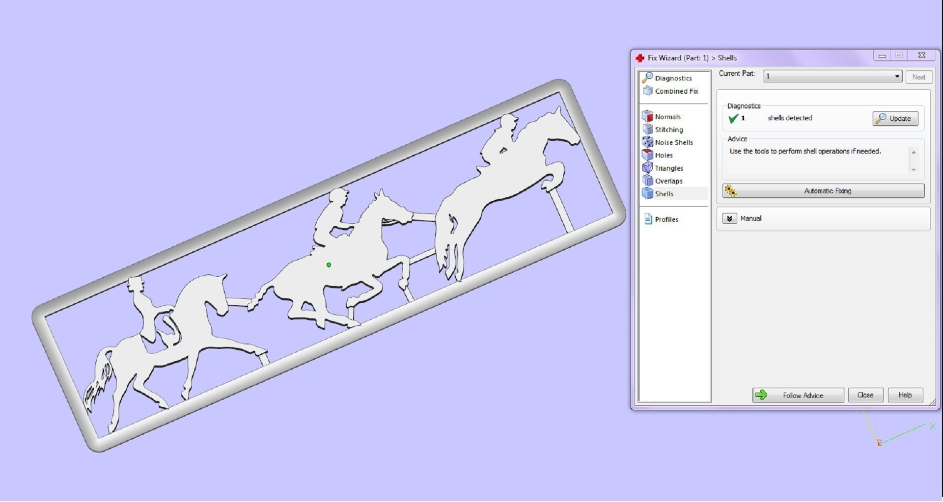 three horse riding emblem of equestrian competition 3D print model_3