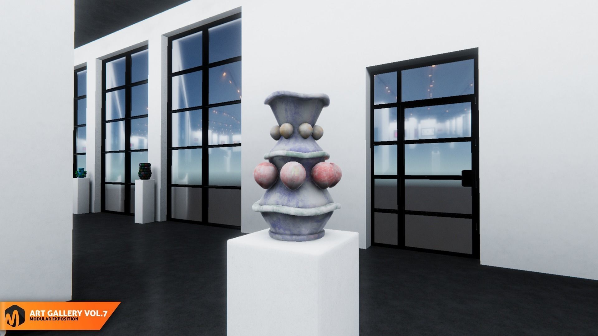 Art gallery Vol7 - modular exposition 3D model_5