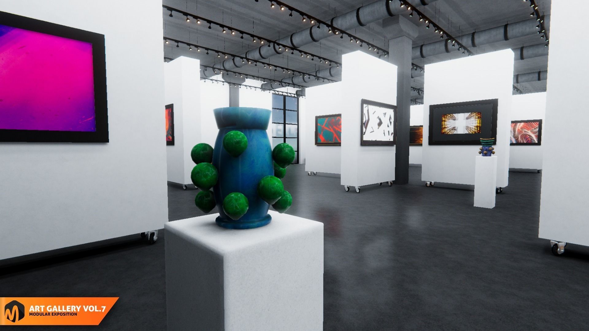 Art gallery Vol7 - modular exposition 3D model_18