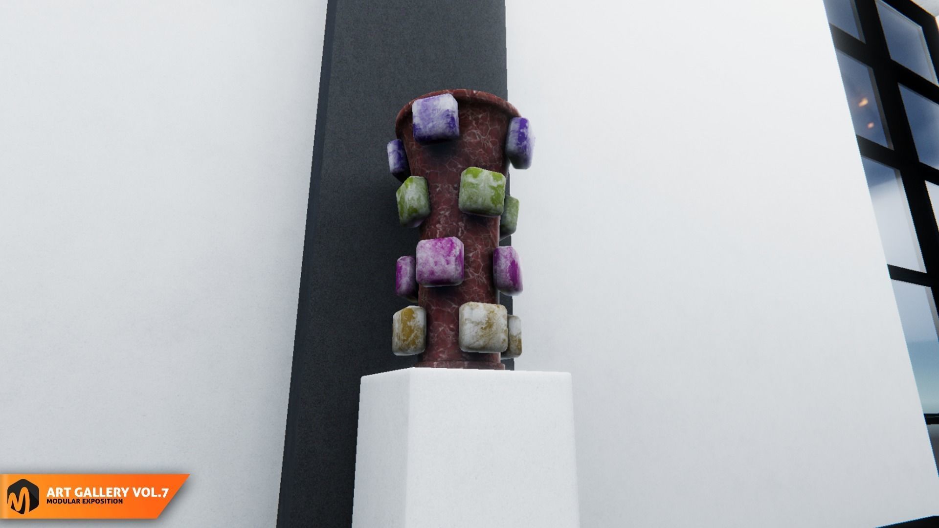 Art gallery Vol7 - modular exposition 3D model_13