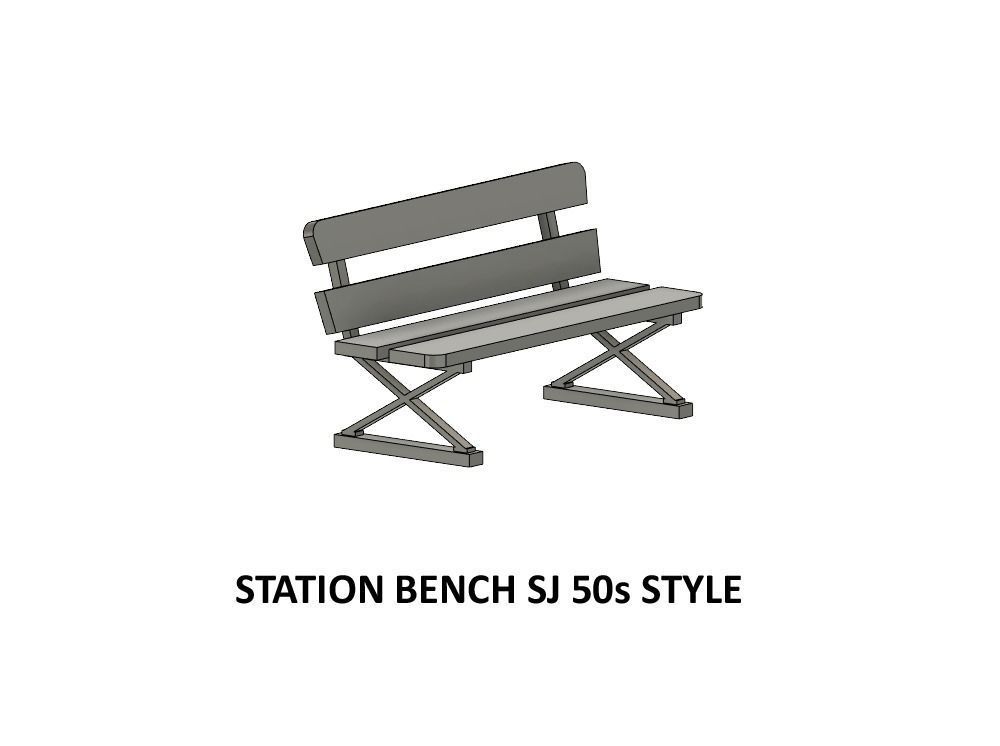 STA-0001 Station set for Sweden H0-scale 16 items 3D print model_6