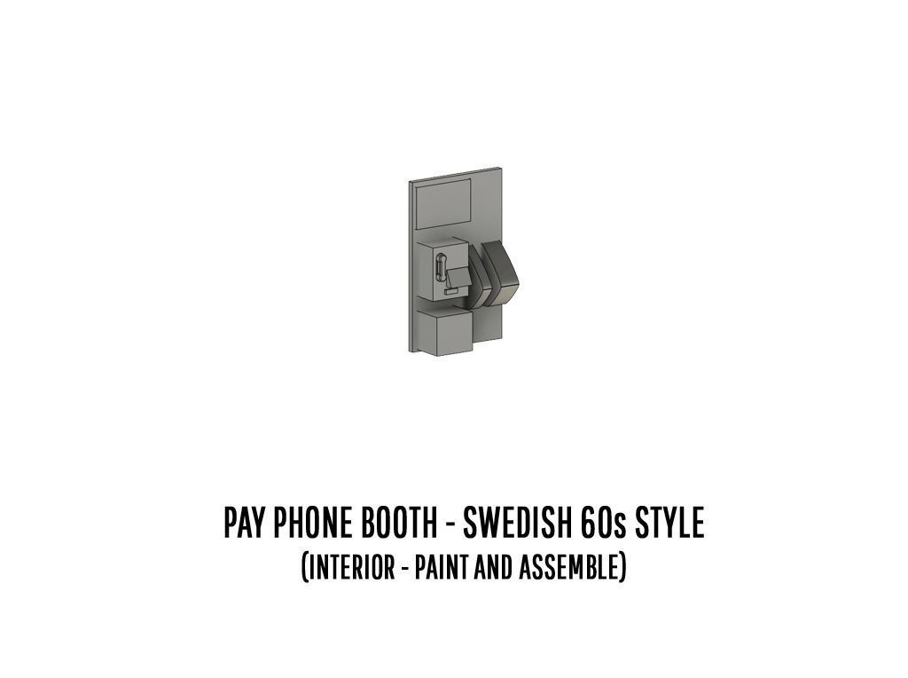 STA-0001 Station set for Sweden H0-scale 16 items 3D print model_5