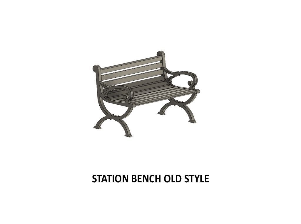 STA-0001 Station set for Sweden H0-scale 16 items 3D print model_8