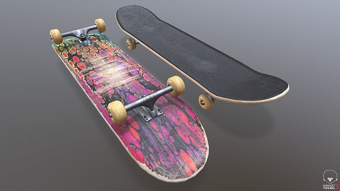Stunt Skateboard Low-poly 3D model