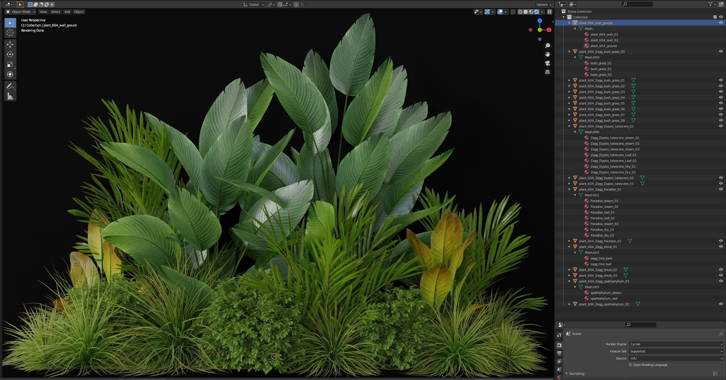 Plants collection 604 3D model_7