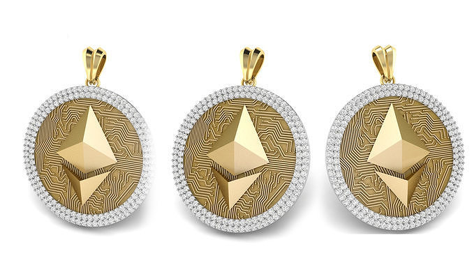 Ethereum Coin  Pendant  3D print model