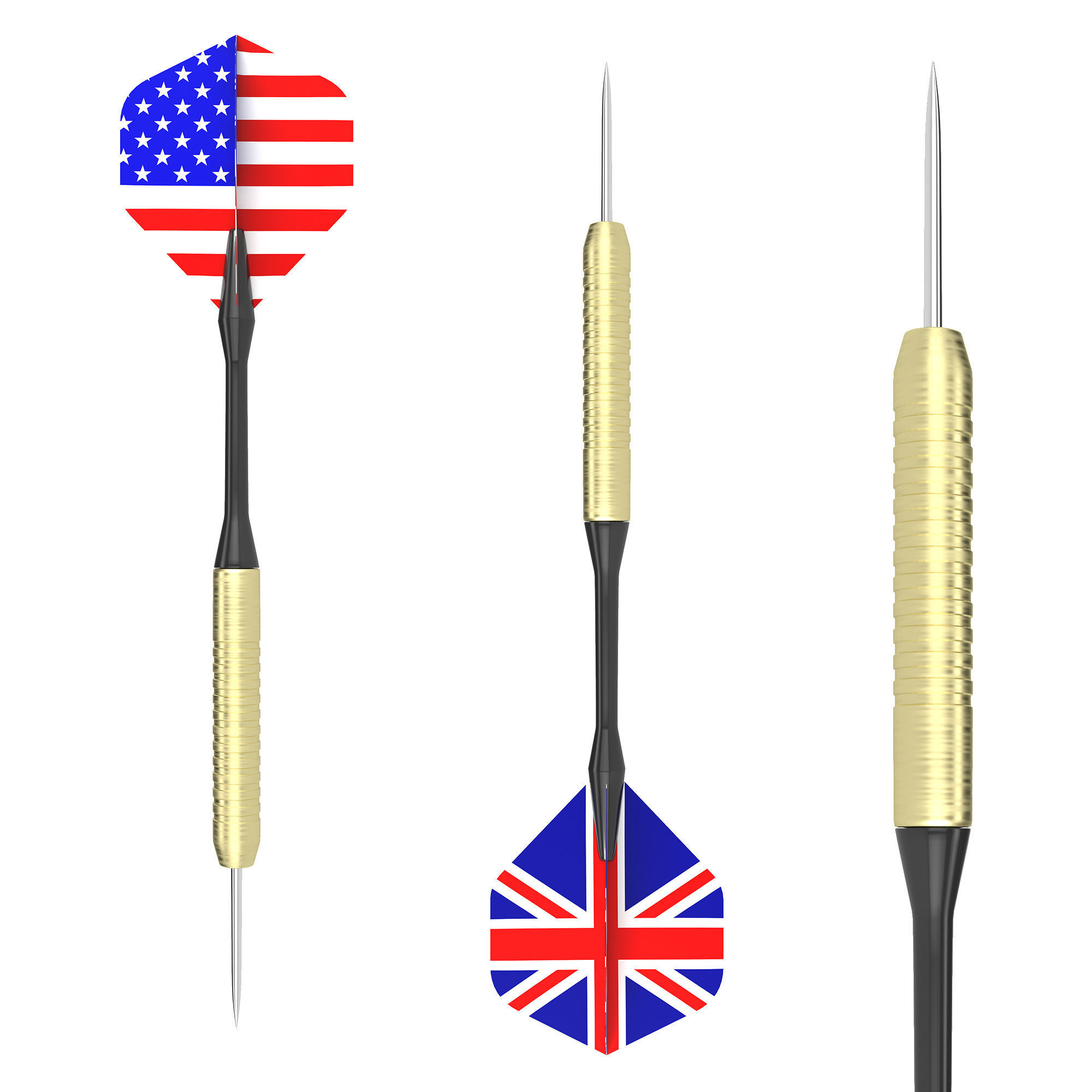 Darts target game 3D model_4